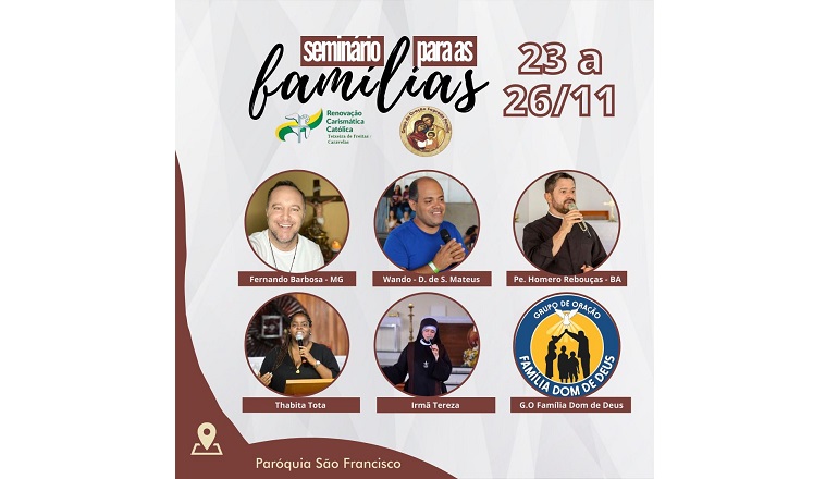 O Grupo de Oração Sagrada Família realiza o 4º Seminário para as Famílias em Teixeira