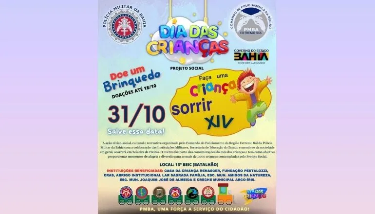 CPR ES realiza arrecadação de brinquedos para o projeto social “Faça uma Criança Sorrir”