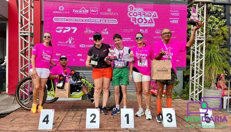 Sucesso de público e alimentos arrecadados destacam a importância social da 9ª Corrida Rosa: Confira os ganhadores em cada categoria!