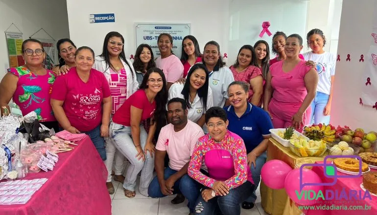 UBS Teixeirinha realiza ação do Outubro Rosa com acadêmicos da Anhanguera