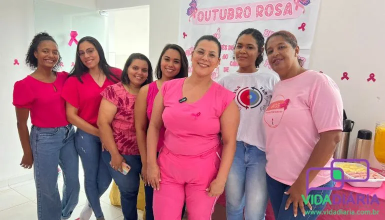 UBS Teixeirinha realiza ação do Outubro Rosa com acadêmicos da Anhanguera