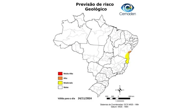 Defesa Civil do Estado da Bahia alerta sobre os riscos de fortes chuvas nos próximos dias 