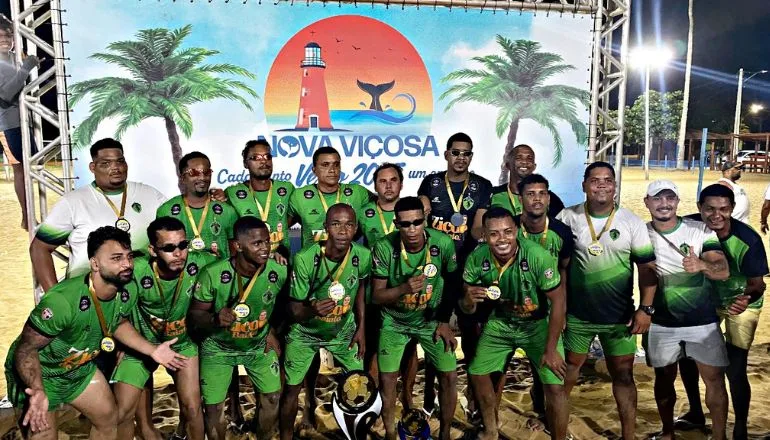 Baba da Orla é tricampeão de Beach Soccer nos Jogos de Verão 2025 em Nova Viçosa  