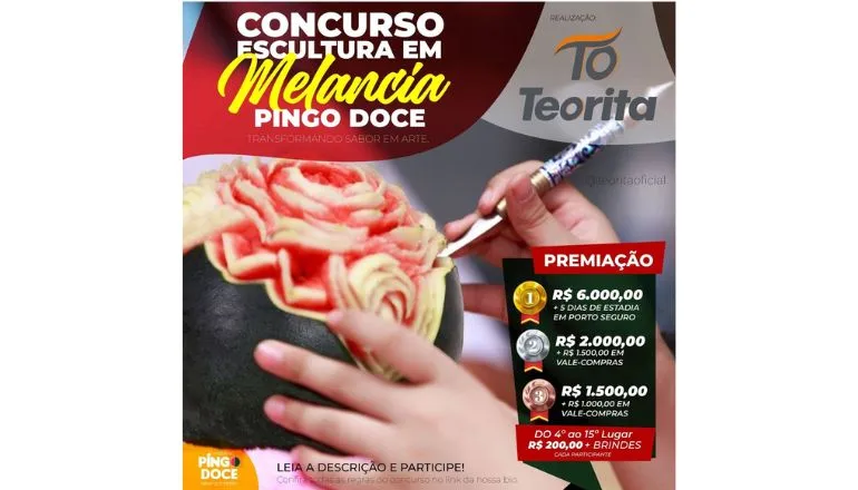 Teixeira de Freitas recebe o Concurso de Esculturas em Melancia Pingo Doce