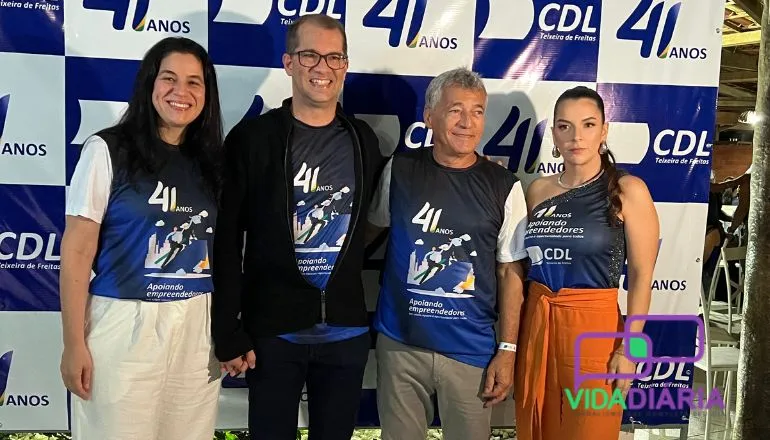 CDL de Teixeira de Freitas celebra 41 anos com grande festa e lança campanha de Natal