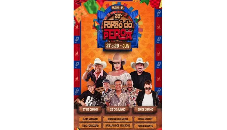Prefeitura de Mucuri anuncia atrações musicais do 28º Forró do Peroá, de 27 a 29 de junho