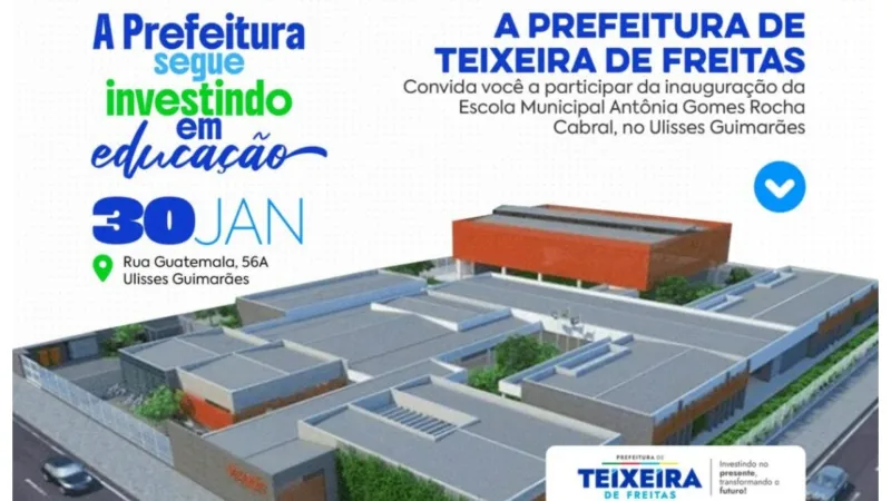 Nova escola no Ulisses Guimarães será inaugurada amanhã, às 16h Nova escola no Ulisses Guimarães será inaugurada amanhã, às 16h