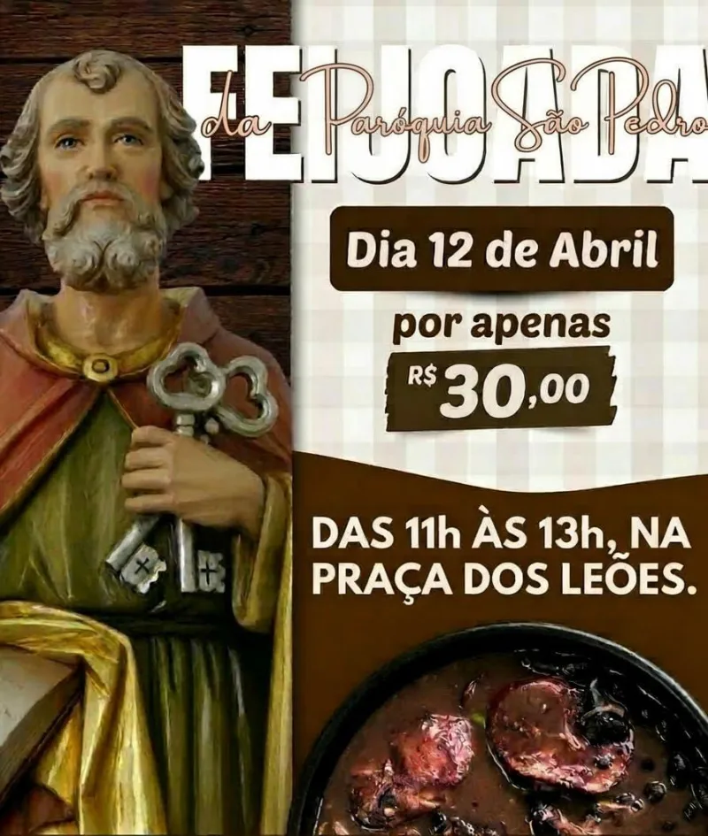 Teixeira: Paróquia São Pedro organiza feijoada para promover melhorias em sua estrutura Teixeira: Paróquia São Pedro organiza feijoada para promover melhorias em sua estrutura