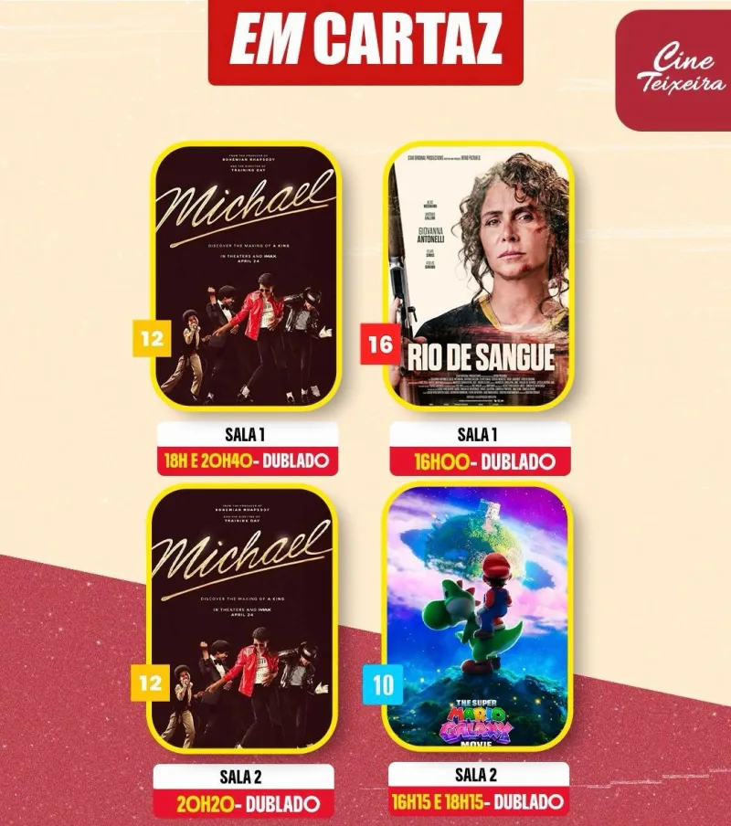 Cine Teixeira divulga nova programação com opções para todos os públicos   