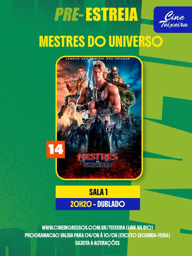 He-Man: Mestres do Universo estreia no Cine Teixeira e promete despertar a nostalgia de gerações He-Man: Mestres do Universo estreia no Cine Teixeira e promete despertar a nostalgia de gerações