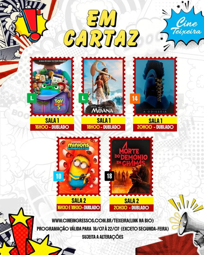 Cine Teixeira mantém programação especial para as férias com opções para toda a família Cine Teixeira mantém programação especial para as férias com opções para toda a família