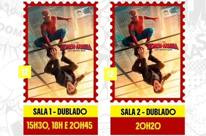 Homem-Aranha: Um Novo Dia estreia no Cine Teixeira e entra em cartaz com sessões em duas salas