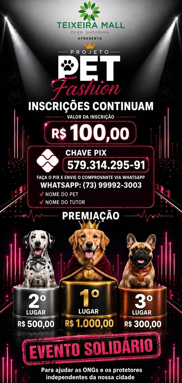 PET Fashion transforma Teixeira Mall em passarela com desfile, adoção e solidariedade PET Fashion transforma Teixeira Mall em passarela com desfile, adoção e solidariedade