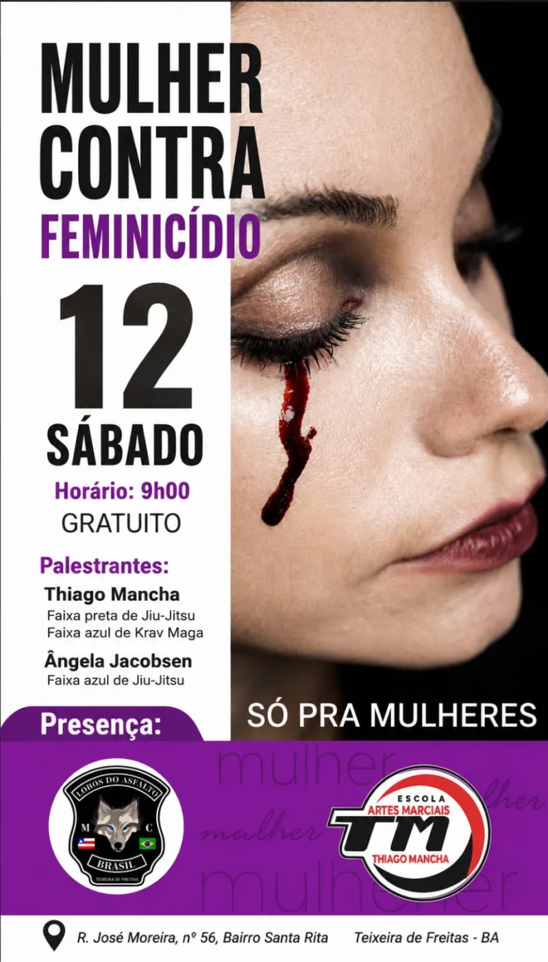 Empoderamento e Proteção: Aulão gratuito de defesa pessoal para mulheres acontece em Teixeira