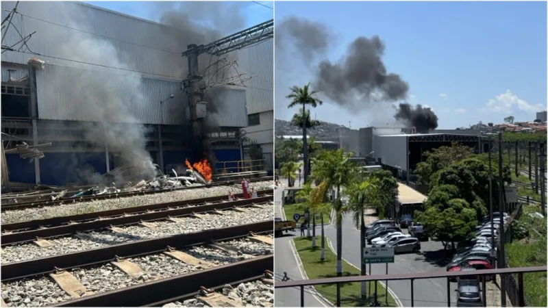 Avião cai em pátio do metrô de BH, na Estação São Gabriel; piloto morreu