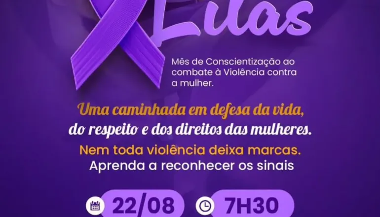 Agosto Lilás: OAB convoca população para caminhada de conscientização contra a violência à mulher em Teixeira de Freitas