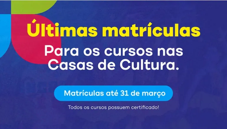 Casas de Cultura fazem uma última chamada para matrículas em Teixeira de Freitas