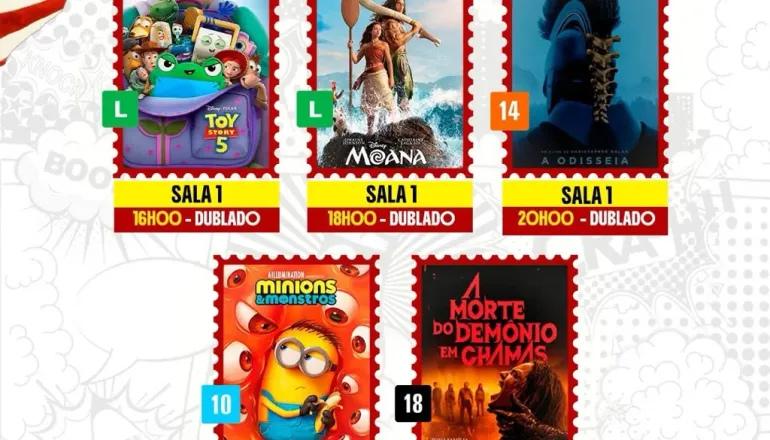 Cine Teixeira mantém programação especial para as férias com opções para toda a família