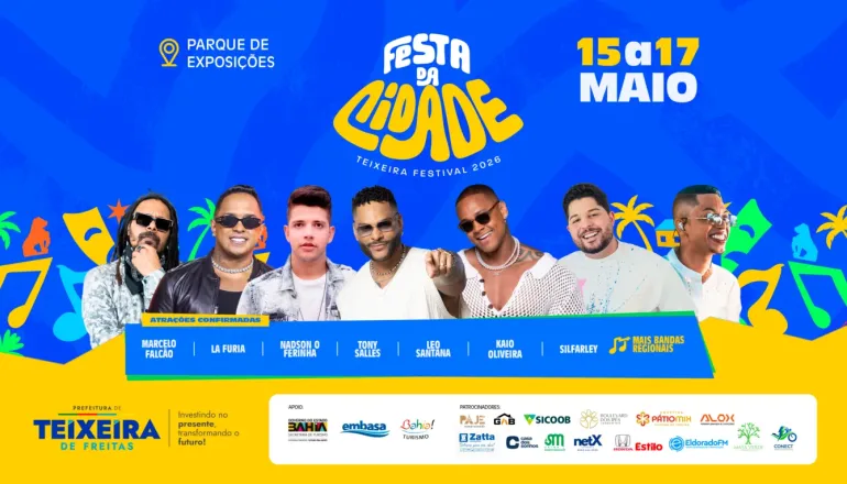 Contagem regressiva: Teixeira Festival 2026 começa amanhã com grandes atrações e estrutura inédita
