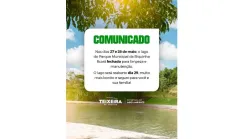 Prefeitura realiza manutenção no lago do Parque Municipal da Biquinha para garantir segurança e bem-estar